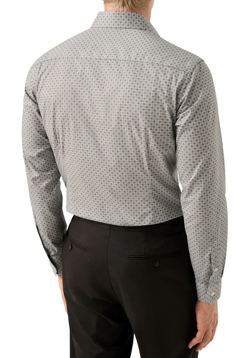 Slim Fit Floral Cotton Dress Shirt, Alternate, color, LIGHT BEIGE