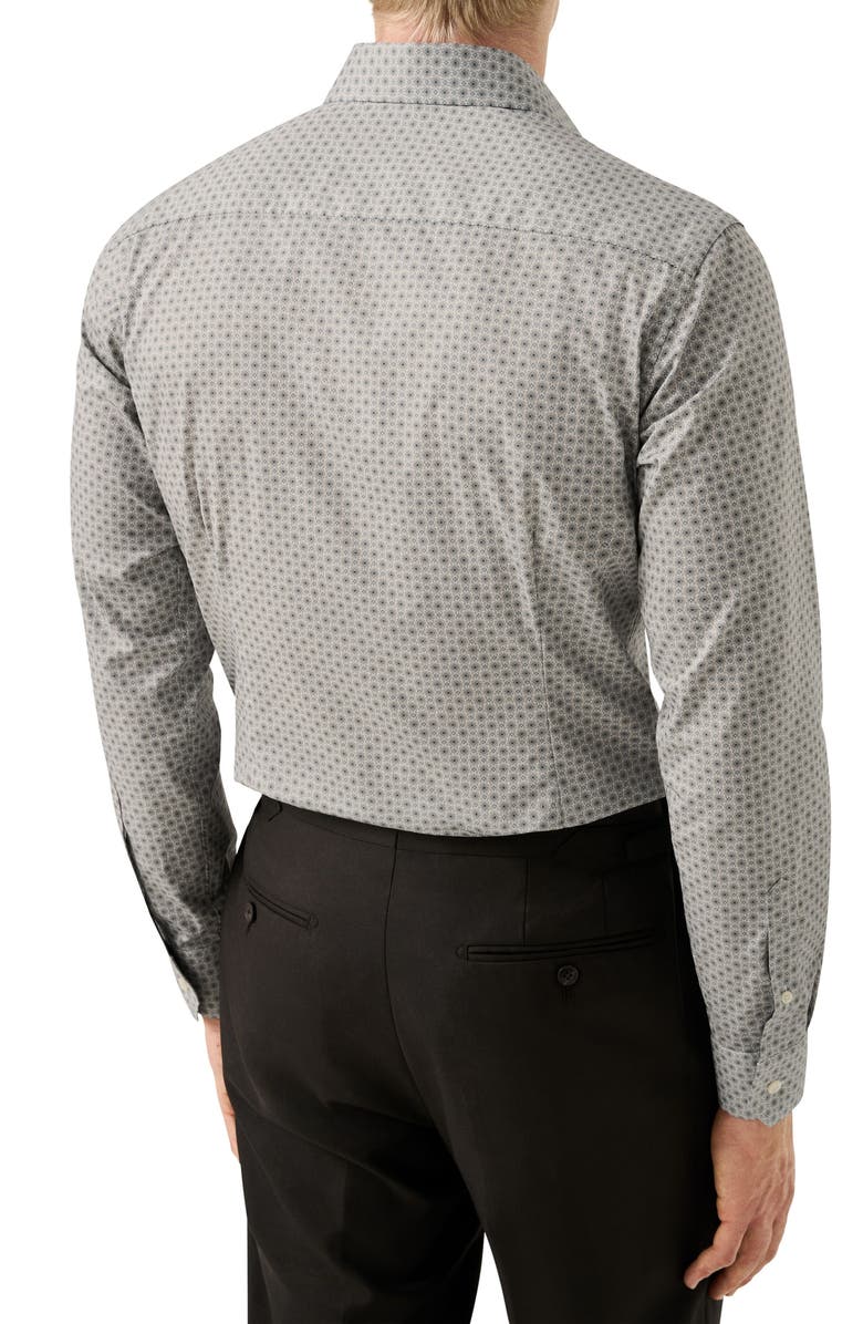 Eton Slim Fit Floral Cotton Dress Shirt, Alternate, color, Light Beige