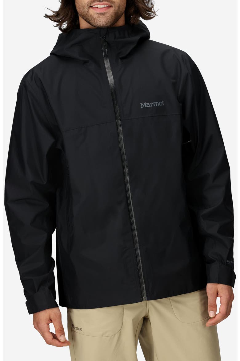 Minimalist Pertex® Waterproof Hooded Jacket, Main, color, BLACK