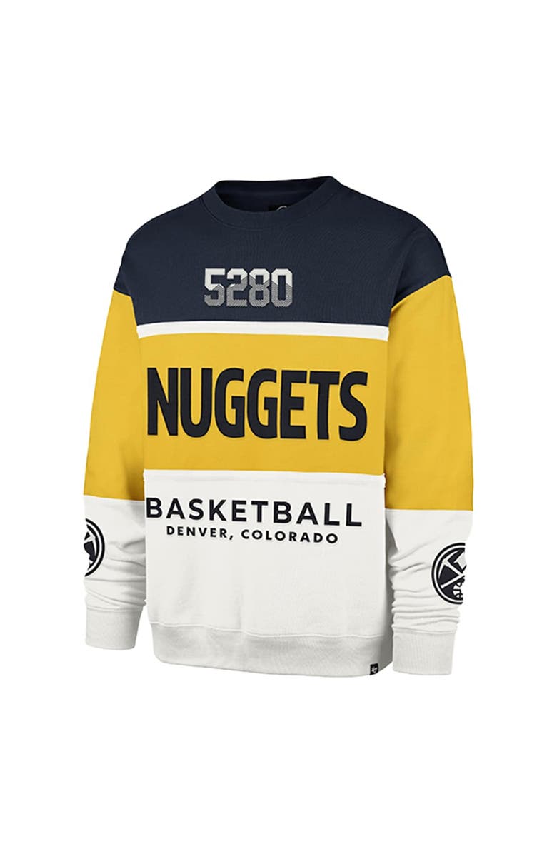 '47 Unisex '47 Yellow Denver Nuggets 2024/25 City Edition On Five Maximalist Pullover Sweatshirt, Alternate, color, 