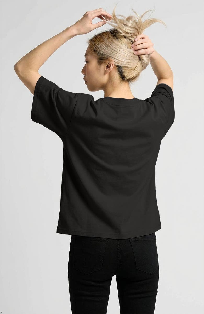 Dalix Lil Heart Relaxed Midweight Jersey Tee, Alternate, color, Black