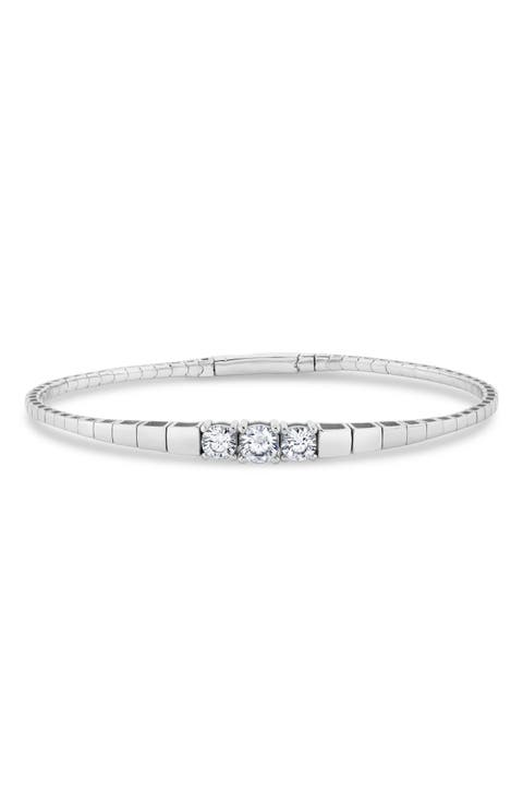 Pure Flex Graduated Cubic Zirconia Bracelet