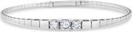 Crislu Pure Flex Graduated Cubic Zirconia Bracelet