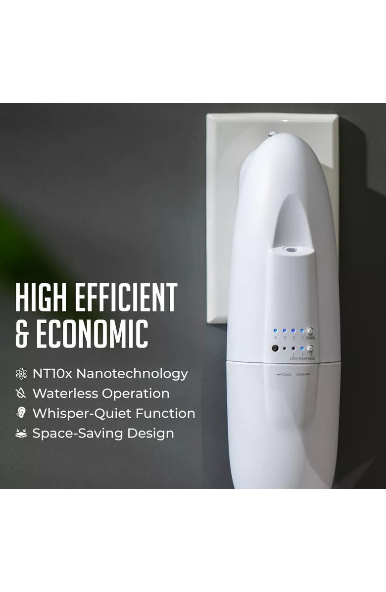 Luminuxe Plugin Essential Oil Diffuser Waterless Quiet Aroma Covers 500 Sq Ft, Alternate, color, White