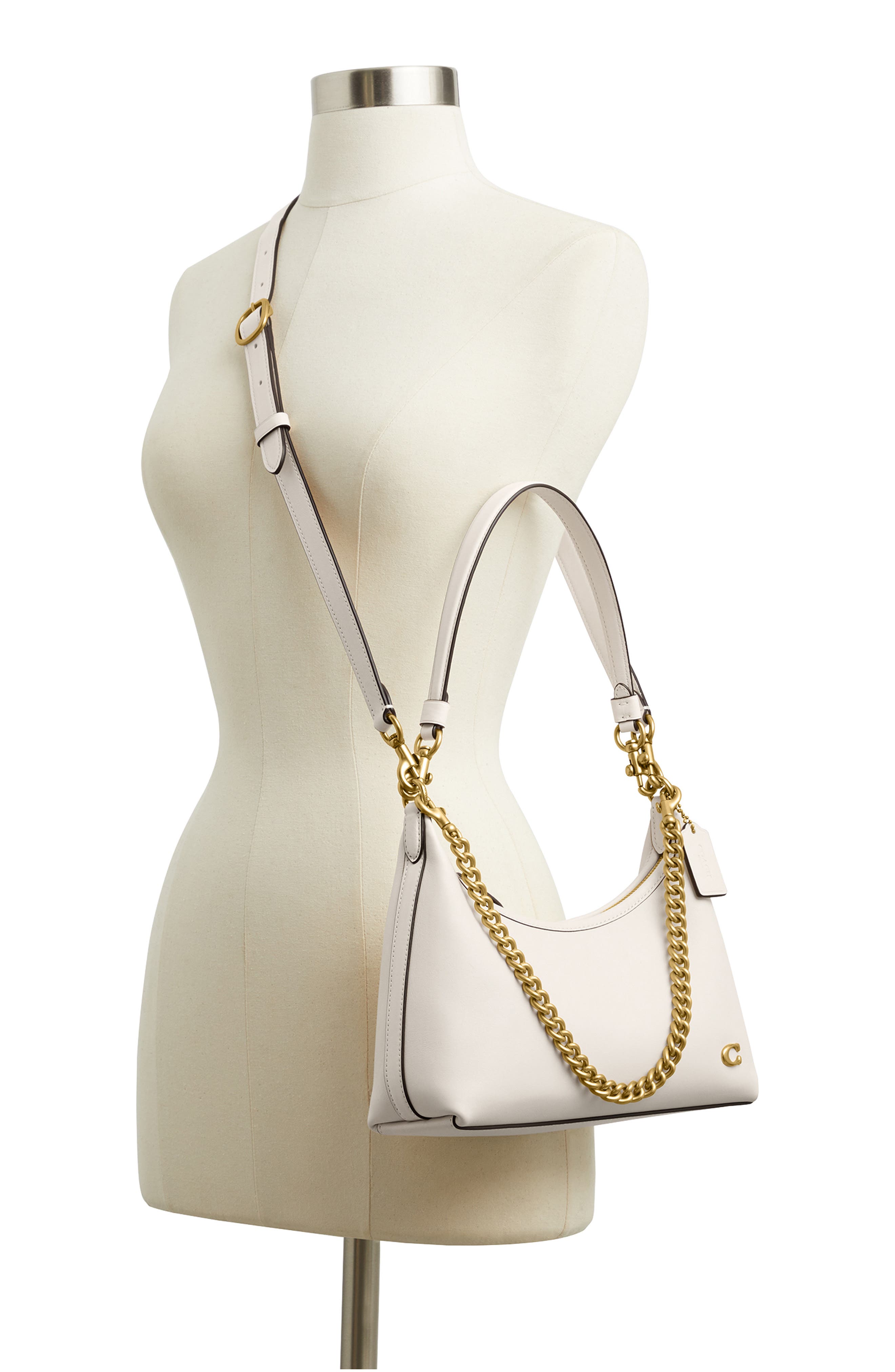 COACH Juliet 25 Glovetanned Leather Shoulder Bag, Alternate, color, B4/Chalk