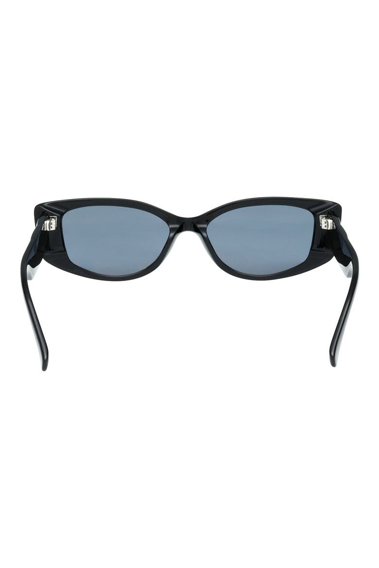 54mm Cat Eye Sunglasses, Alternate, color, SHINY BLACK / SMOKE