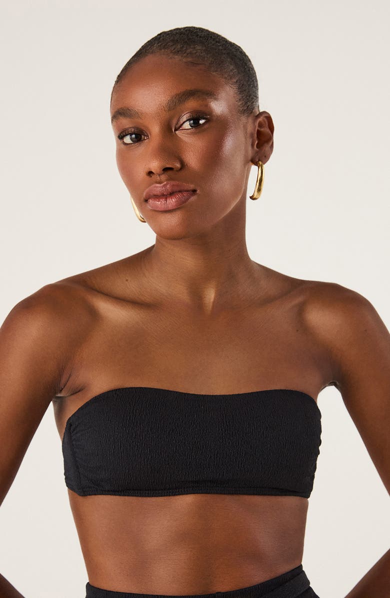 ViX Paula Hermanny Rosie Bandeau Bikini Top, Alternate, color, Black