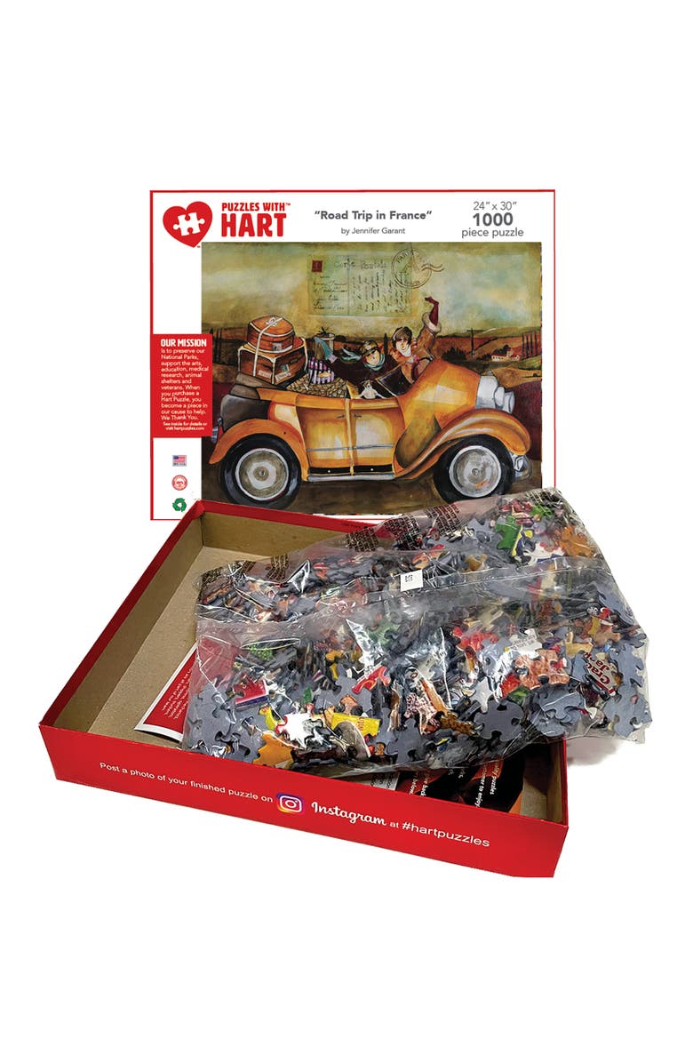 Hart Puzzles Road Trip in France by Jennifer Garant, 24 x 30 Inches, 1000 Piece Puzzle, Alternate, color, Multicolored