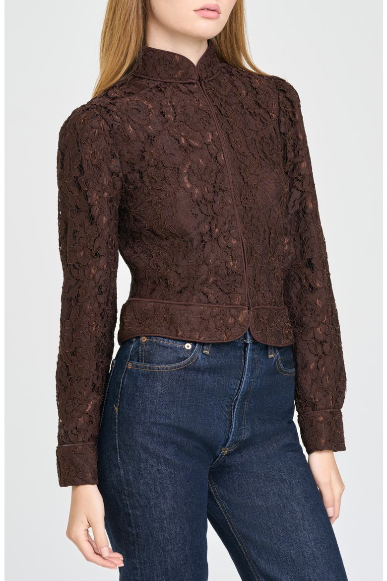 Eleanor Lace Jacket, Alternate, color, CHOCOLATE