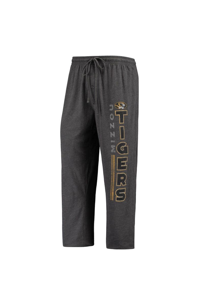 CONCEPTS SPORT Men's Concepts Sport Heathered Charcoal/Black Missouri Tigers Meter T-Shirt & Pants Sleep Set, Alternate, color, 