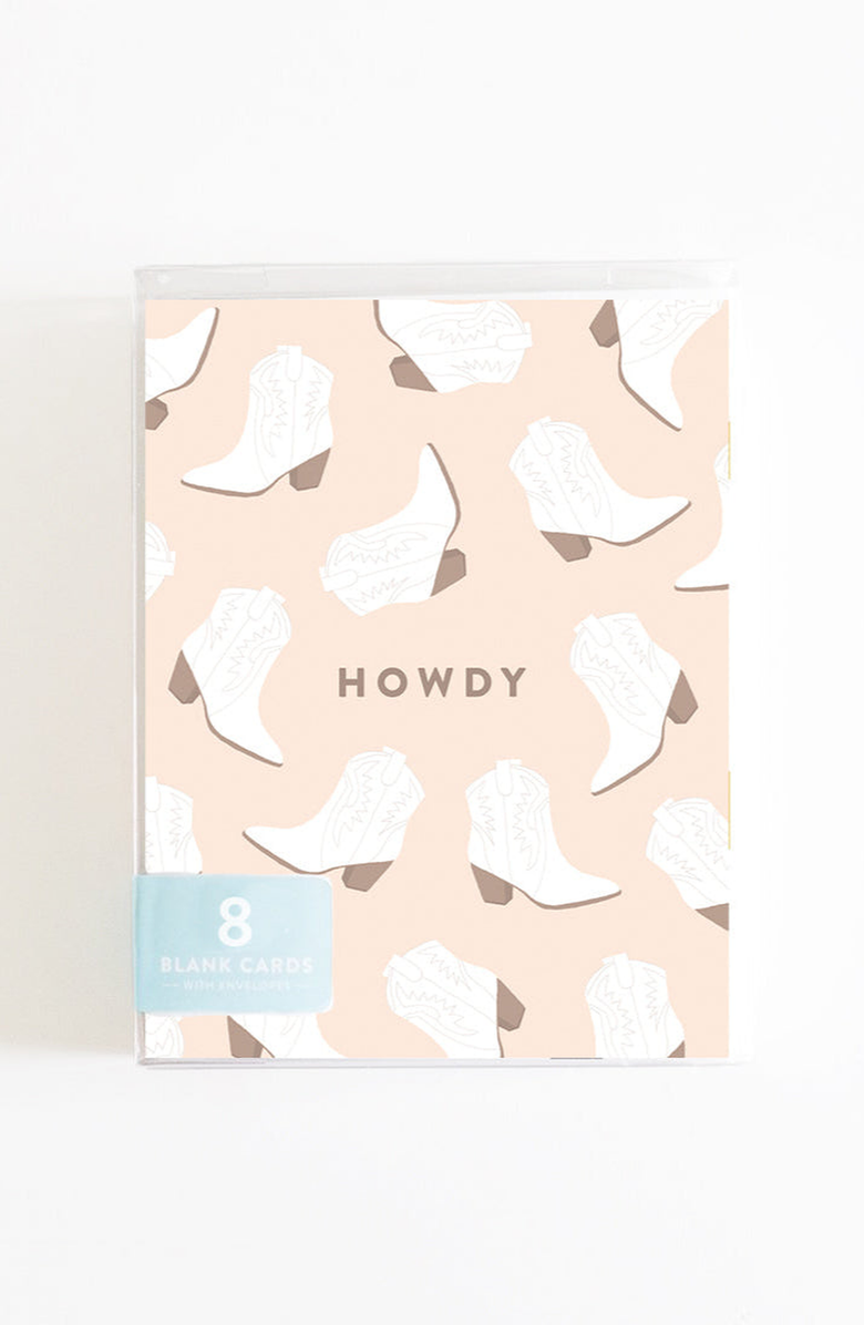 Joy Paper Co. Boxed Set of 8 Howdy Greeting Cards, Alternate, color,