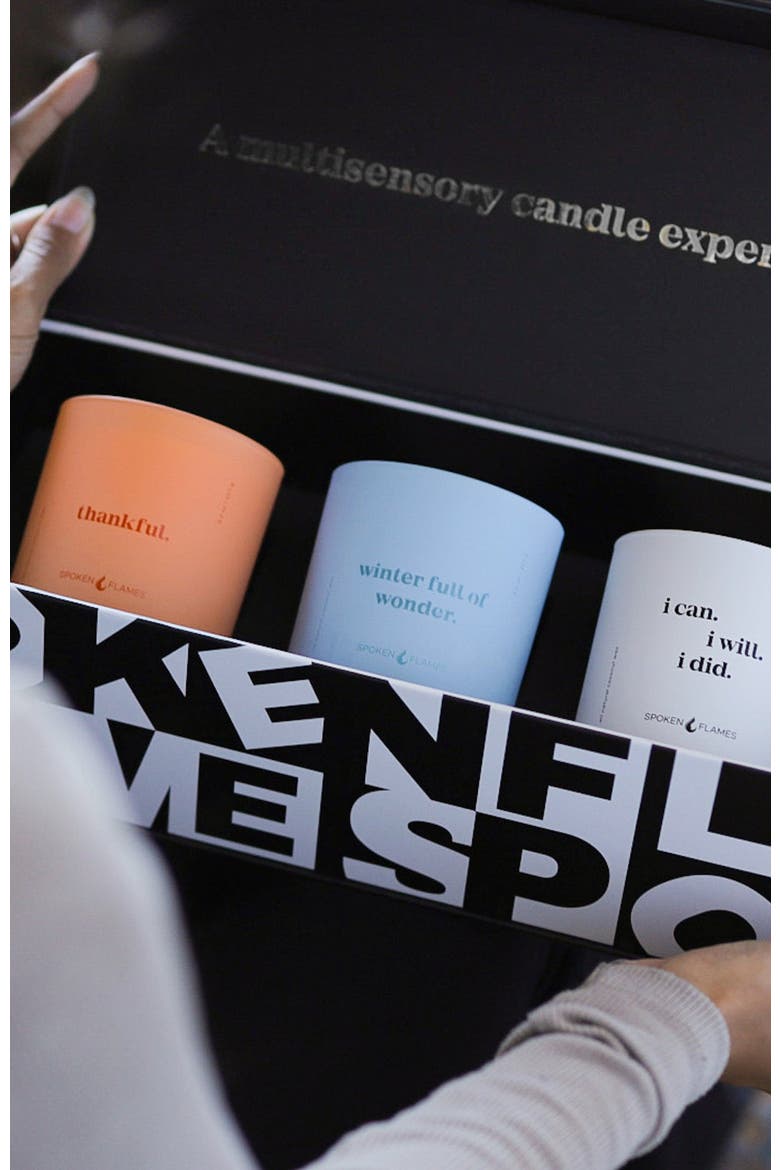 Fall-Winter Candle Set, Alternate, color, Black And White