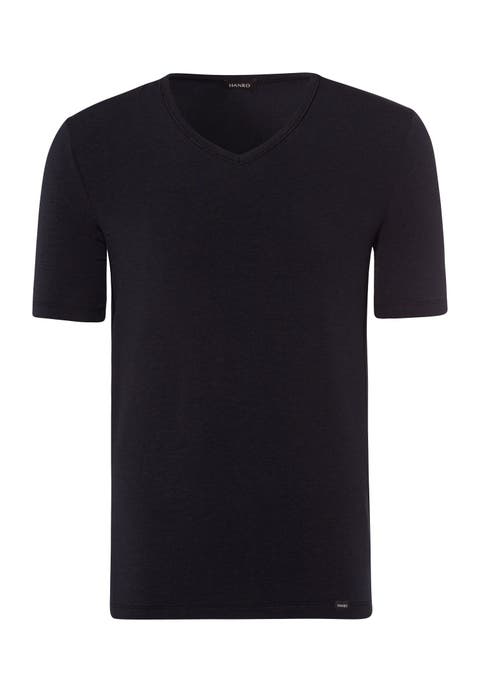 Natural Function Tencel and Cotton Fitted V-Neck T-Shirt