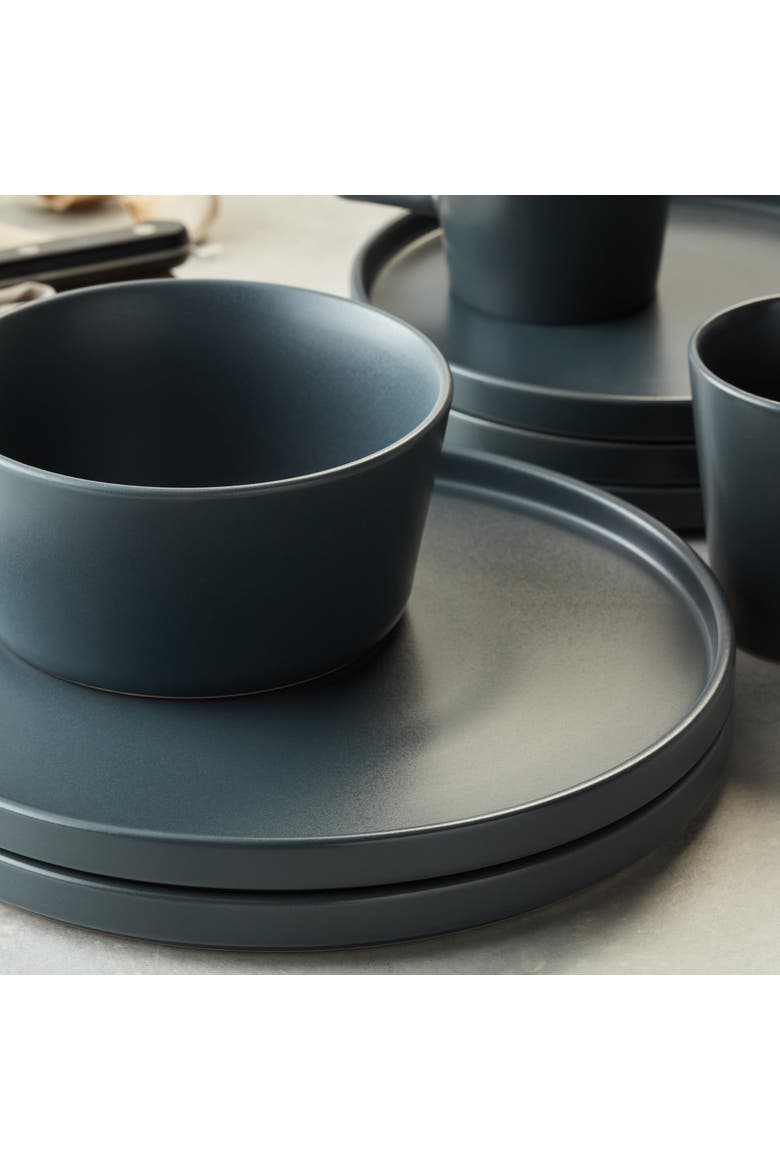 Celina Stoneware 16-Piece Dinnerware Set, Alternate, color, Gray Matte