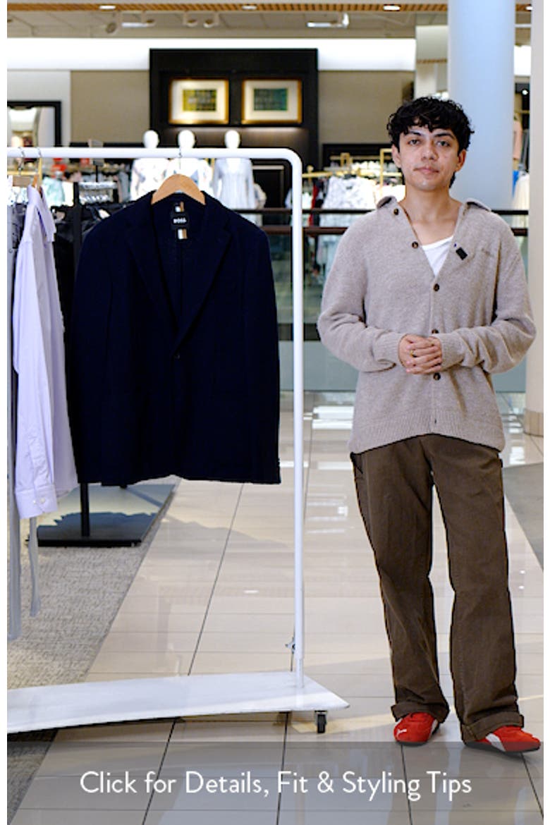 Hanry Slim Fit Wool & Cotton Herringbone Sport Coat video