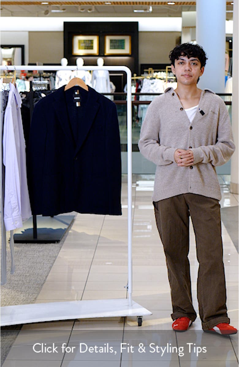 Hanry Slim Fit Wool & Cotton Herringbone Sport Coat, sales video thumbnail