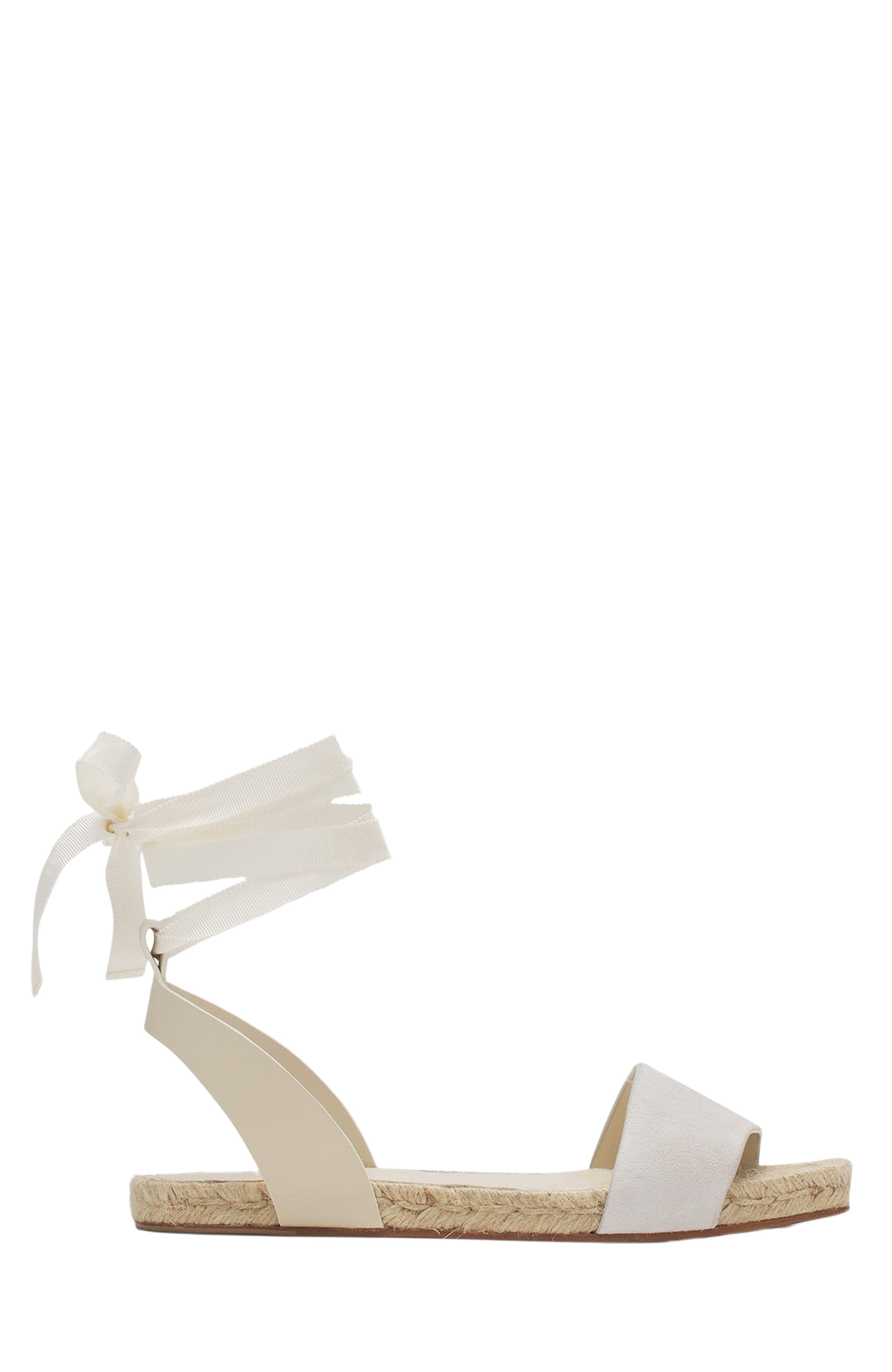 Lanvin Domra Flat Suede Sandals, Main, color, 