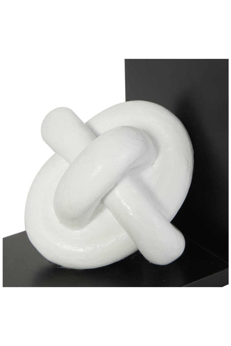 Contemporary Set of 2 Bookends, Alternate, color, WHITE