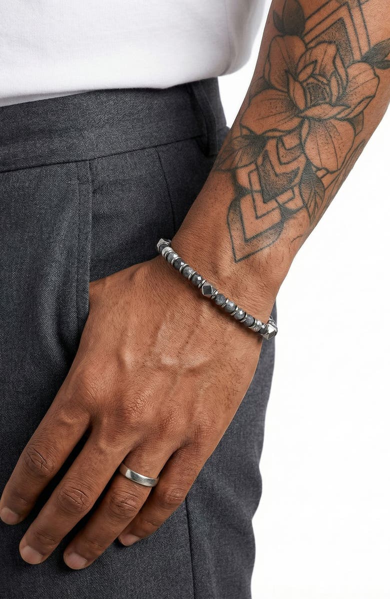 EYE CANDY LOS ANGELES Men's Asher Labradorite Beaded Bracelet, Alternate, color, 