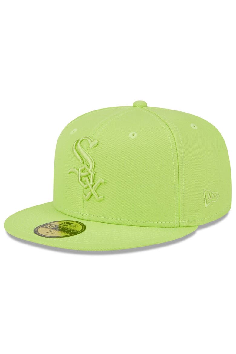 Men's New Era Neon Green Chicago White Sox 2023 Spring Color Basic 59FIFTY Fitted Hat, Main, color, Neon Green