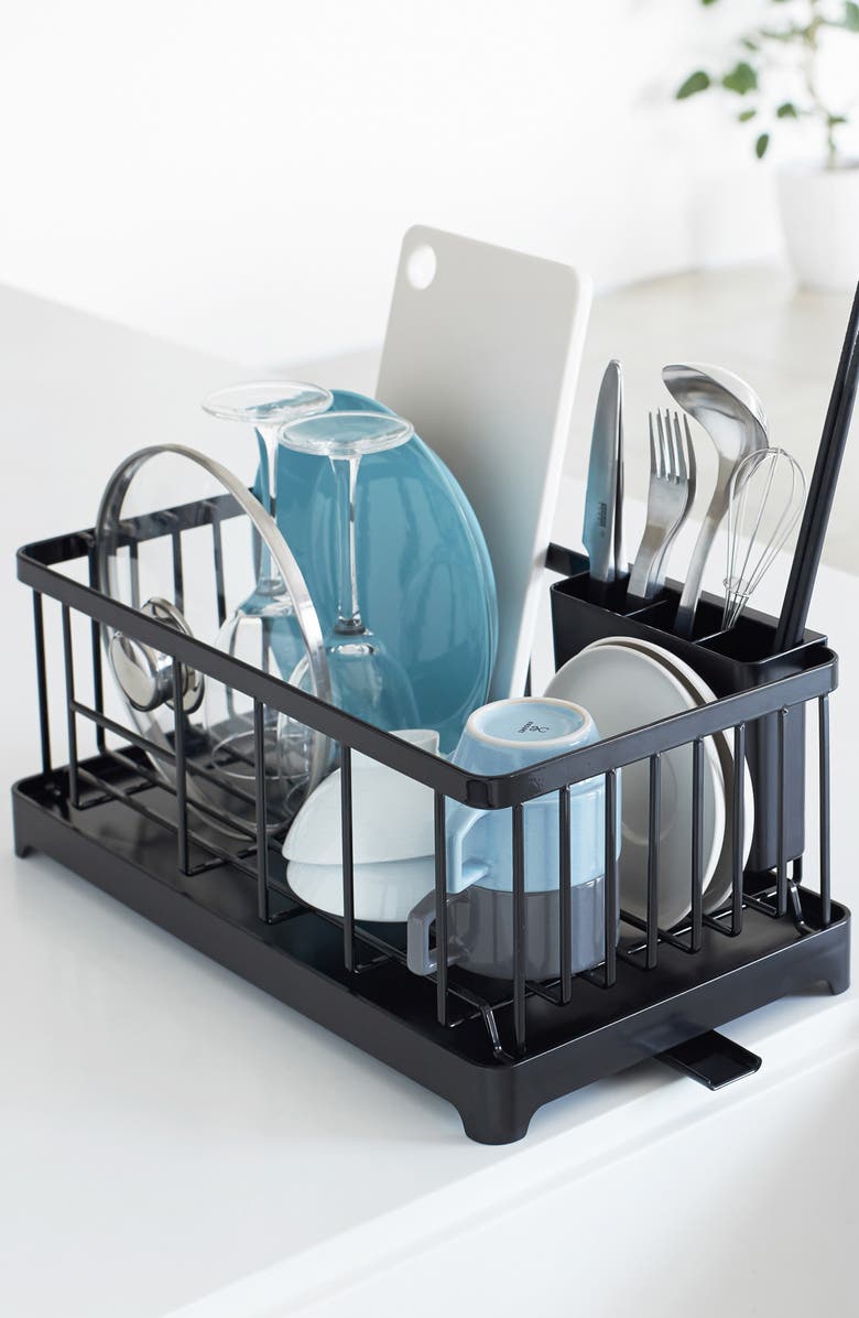 Yamazaki Tower Wire Dish Drainer Rack, Alternate, color, Black