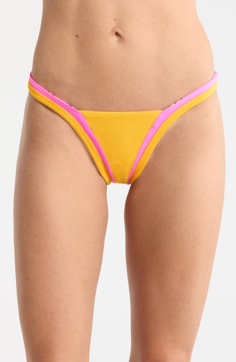 Maaji Trinity Reversible Bikini Bottoms, Main, color, Yellow