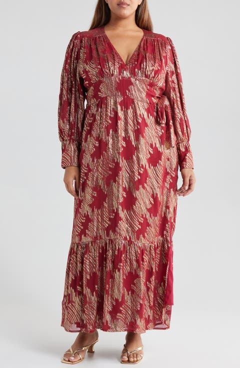 Isa Long Sleeve Maxi Dress (Plus)