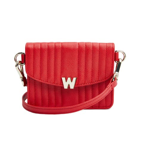 ★TOUT Y EST★ COMBINE MINI SLING BAG RED BISMTCS02RE Small Red Leather Crossbody Bag, Minimalist Small Purse