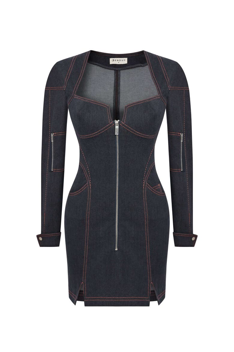 Zeitgeist Denim Dress, Main, color, Blue