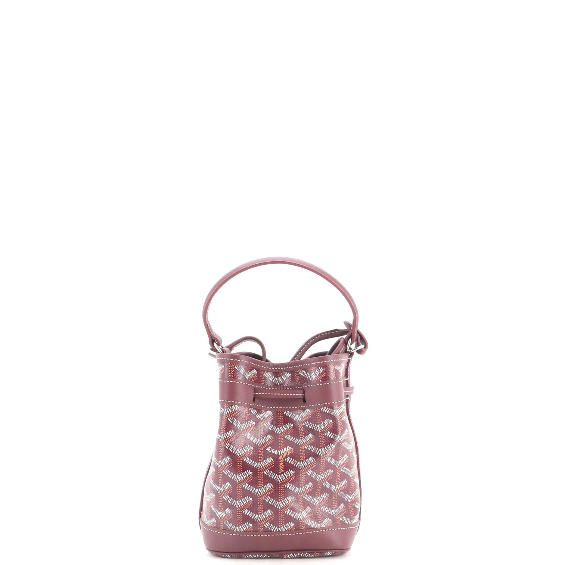 Petit Flot Bucket Bag Coated Canvas Mini, Alternate, color, Burgundy