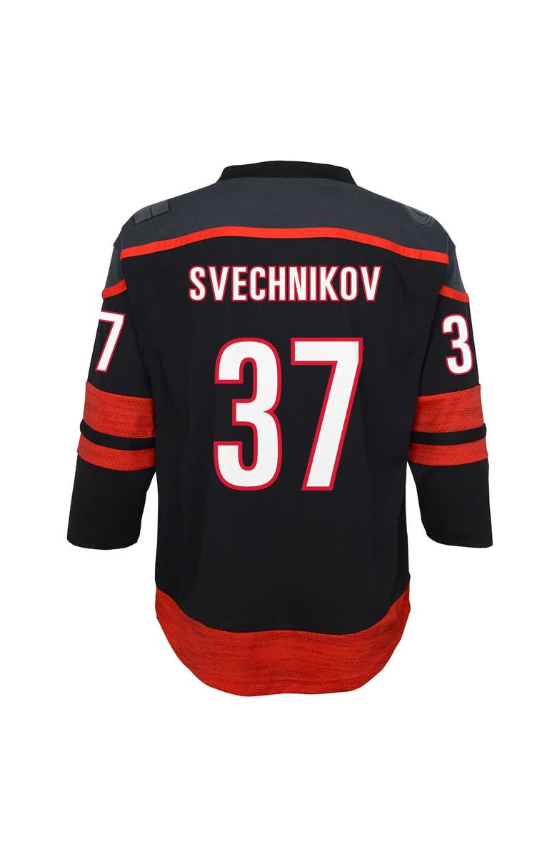 Outerstuff Youth Andrei Svechnikov Black Carolina Hurricanes Alternate Replica Player Jersey, Alternate, color, Black
