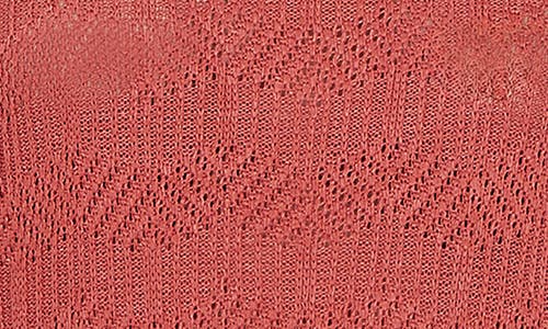 Ruby Rd. Ruby Rd Diamond Weave Knit Top In Terracotta