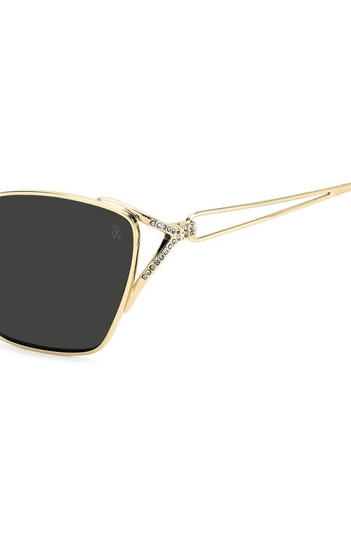 Stuart Weitzman 59mm Cat Eye Sunglasses In Black