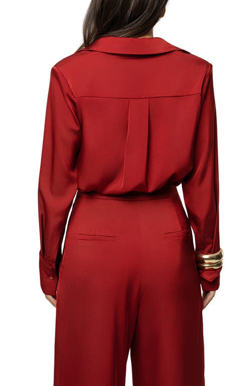 Jluxlabel Misty Button-up Shirt In Red