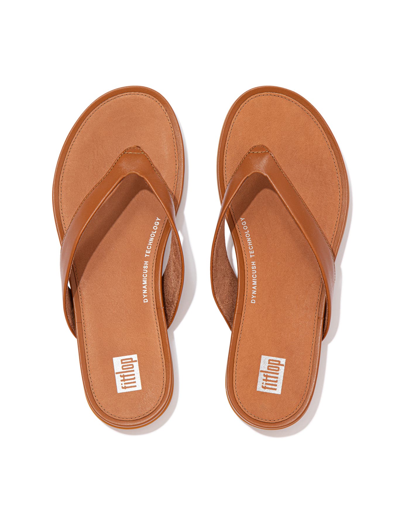 FitFlop Gracie Leather Flip-Flops, Alternate, color, Light Tan