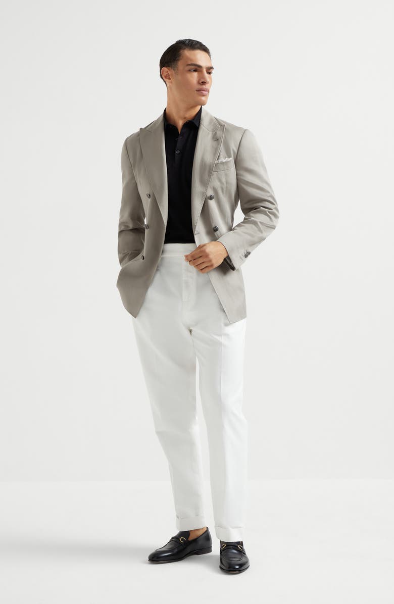 Brunello Cucinelli Lightweight knit Polo, Alternate, color, 