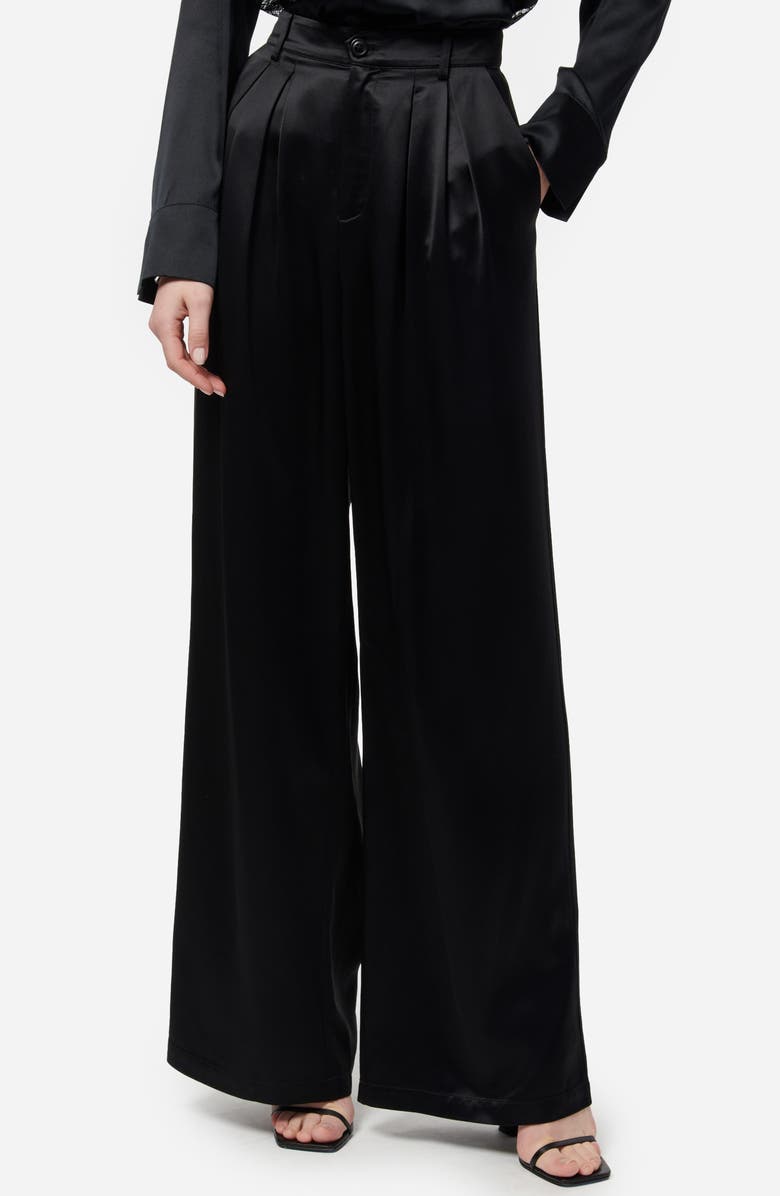 CAMI NYC Davina High Waist Satin Wide Leg Pants, Main, color, 