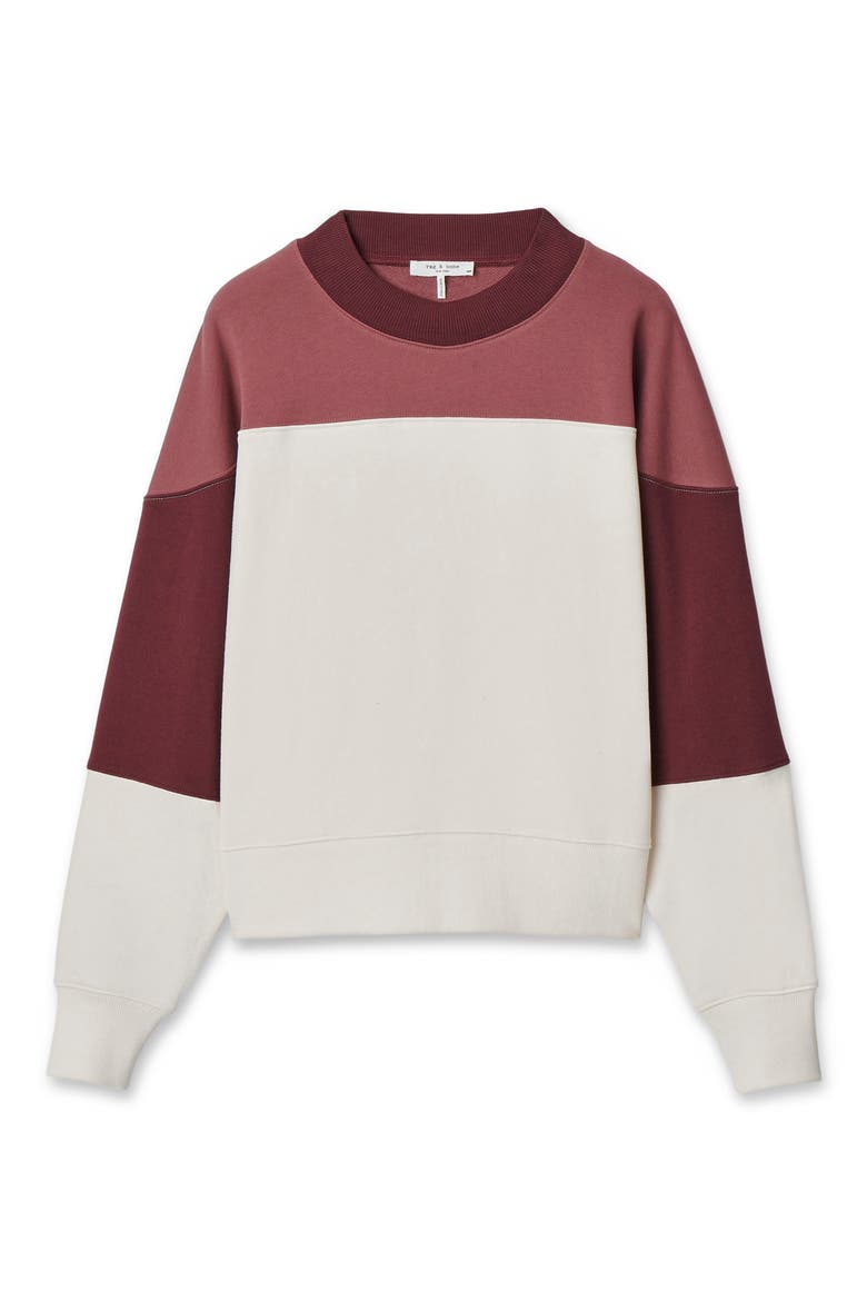 The Everyday Terry Sweatshirt, Alternate, color, DARK RED MULTI