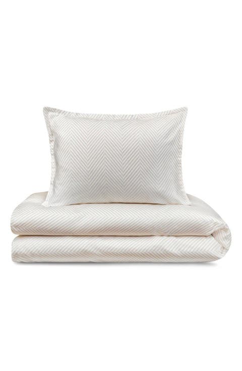 Leze Taupe King Duvet Cover, Sheet & Shams Set