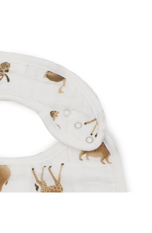 Little Unicorn 3-pack Organic Cotton Muslin Bibs In Brown