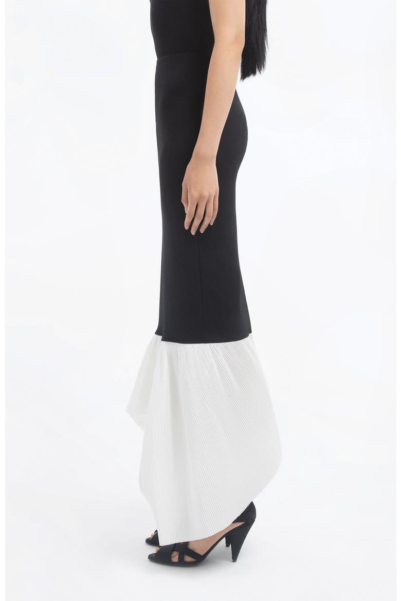 Peplum Skirt in Jersey, Alternate, color, Black & White