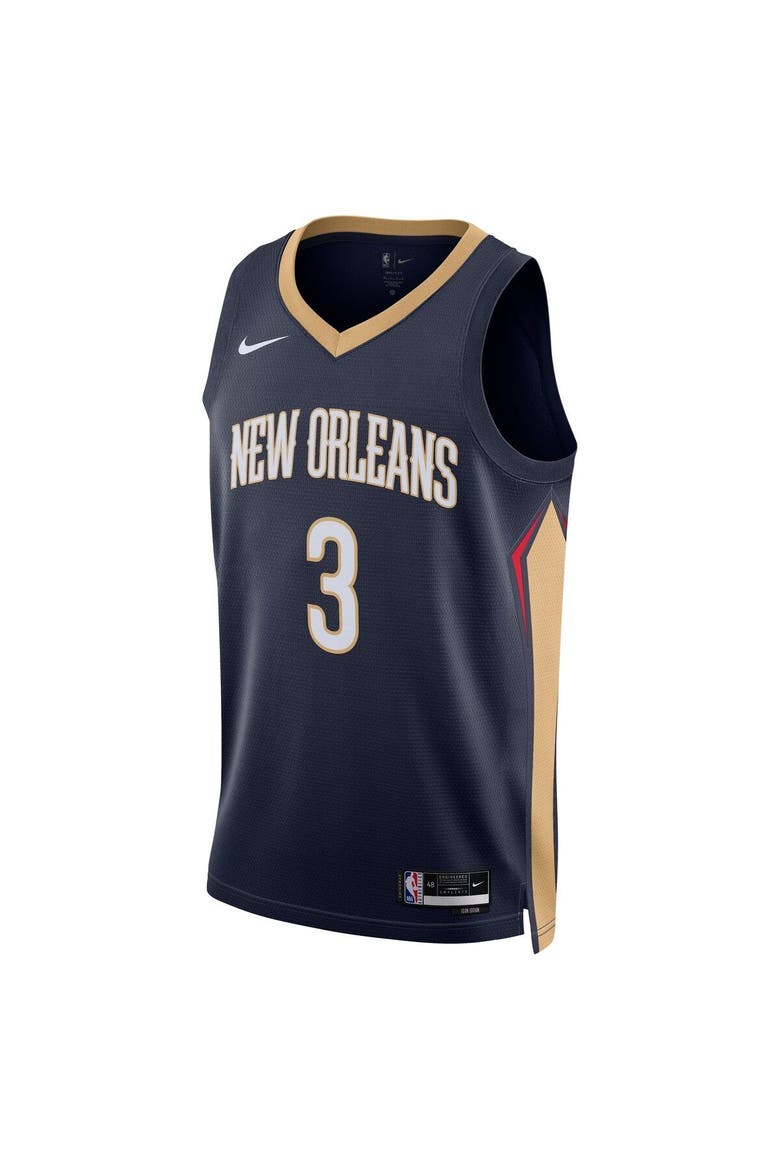Unisex Nike C.J. McCollum Navy New Orleans Pelicans Swingman Jersey - Icon Edition, Alternate, color, Navy