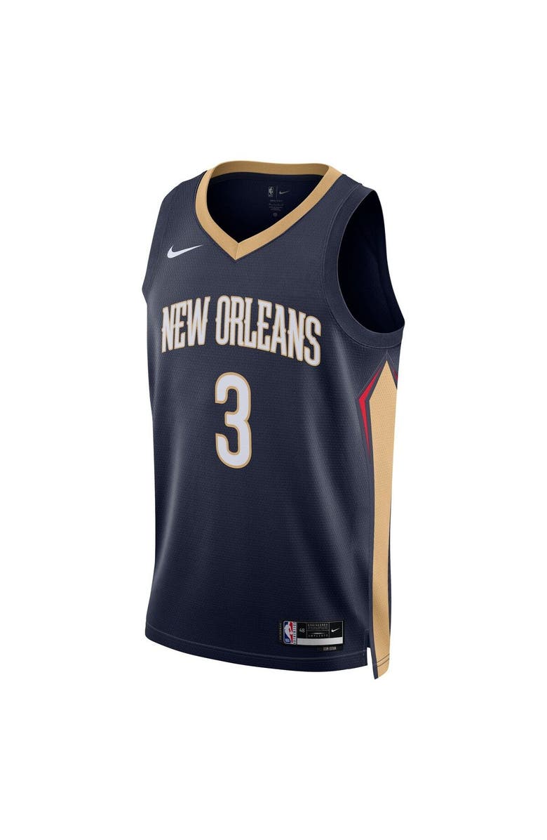 Nike Unisex Nike C.J. McCollum Navy New Orleans Pelicans Swingman Jersey - Icon Edition, Alternate, color,