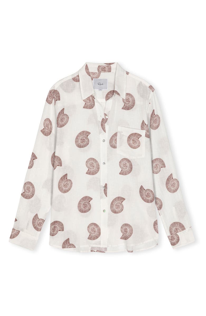 Rails Charli Seashell Print Button-Up Shirt, Alternate, color, 