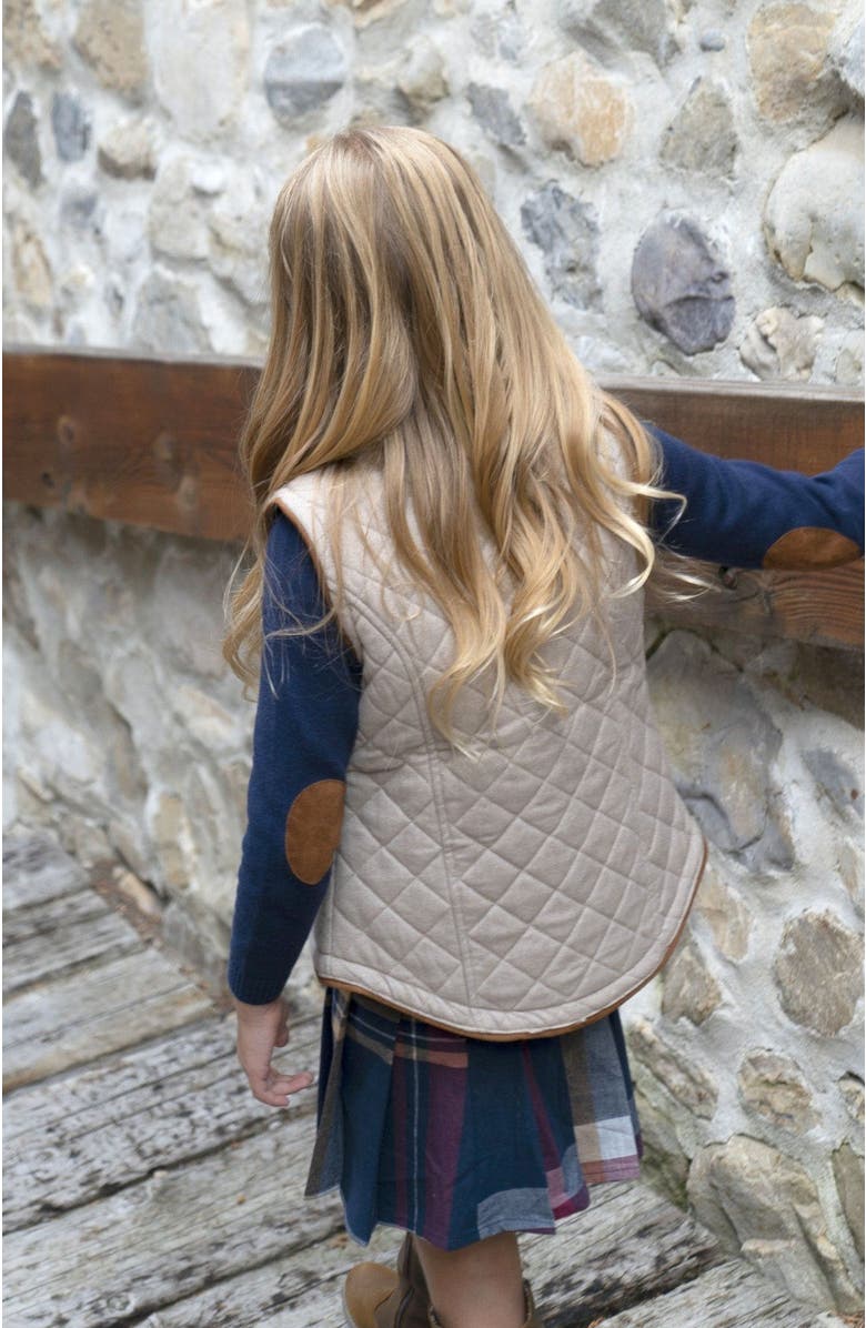 Hope & Henry Baby Girls' Organic Pleated Buckle Skirt, Infant, Alternate, color, Navy Multi Plaid