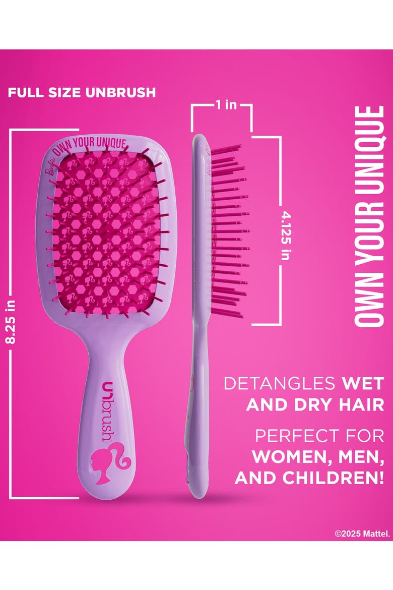 Unbrush Barbie Mini Detangling Brush, Alternate, color, Pale Purple