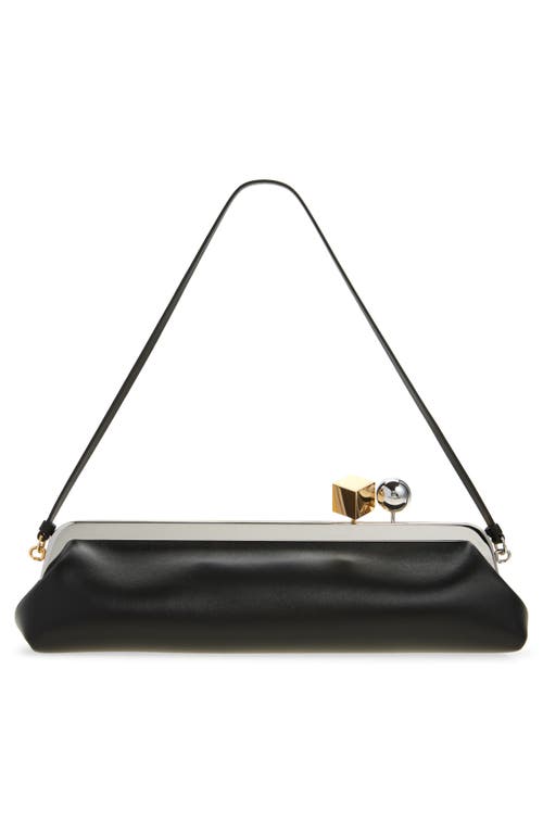 Jacquemus La Pochette Salon Leather Clutch In Black