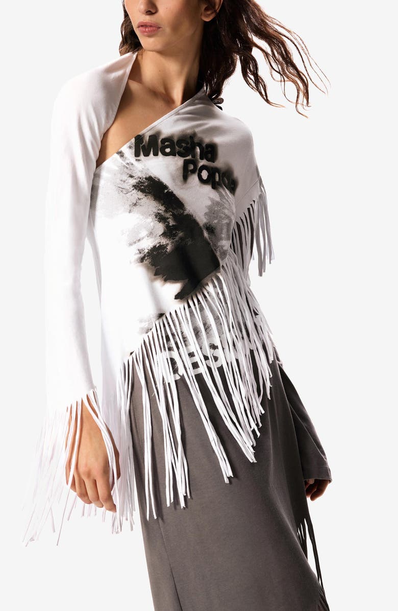 Desigual x Masha Popova Long Sleeve Asymmetric Dress, Alternate, color, 