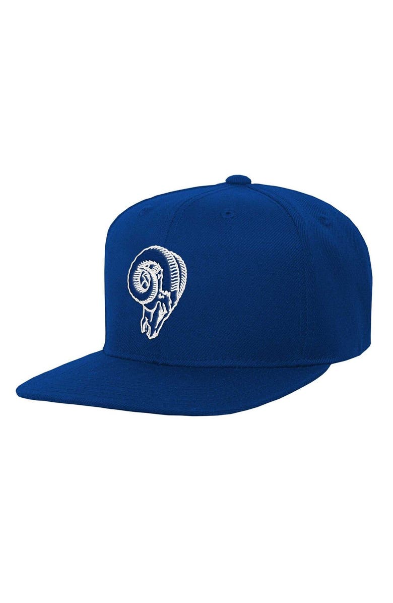 Mitchell & Ness Youth Mitchell & Ness Royal Los Angeles Rams Gridiron Classics Ground Snapback Hat, Main, color, Royal