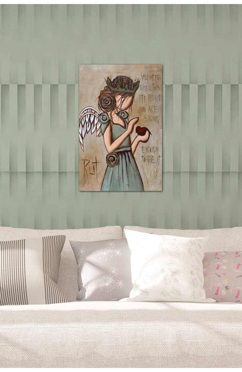 iCanvas Strong Enough by Rut Art Creations Canvas Wall Art 18" x 26", Alternate, color,